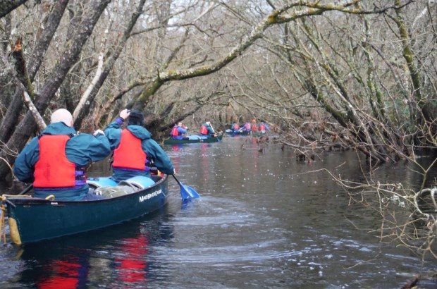 Participants on the Positive Futures programme on the river