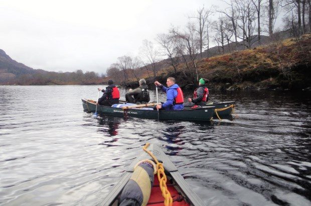 Participants on the Positive Futures programme on the water