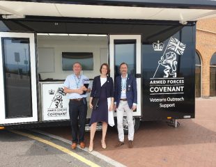 Volunteers with the Mobile Outreach vehicle